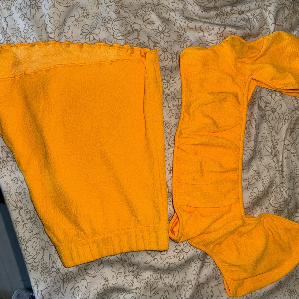 Bright Yellow Two-Piece Set